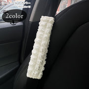 シートベルトカバー 同色2個セット 同色2枚セット 同色2本セット 車用品 カー用品 車用内装品 車内用装飾 面ファスナー マジック テープ 摩耗軽減 無地 シンプル カジュアル フェミニン ガーリー 可愛い キュート かわいい おしゃれ