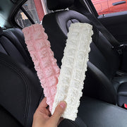 シートベルトカバー 同色2個セット 同色2枚セット 同色2本セット 車用品 カー用品 車用内装品 車内用装飾 面ファスナー マジック テープ 摩耗軽減 無地 シンプル カジュアル フェミニン ガーリー 可愛い キュート かわいい おしゃれ