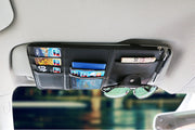 サンバイザーポケット 収納 ホルダー 車 多機能ポケット 車用 サングラス ボールペン スマホ スマートフォン 携帯 カード プリペイドカード ETCカード ファスナー 便利