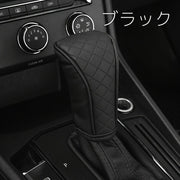 シフトノブカバー シフトレバーカバー ギアノブカバー 車 カー用品 レザー調 フェイクレザー 汚れ防止 傷防止 マジック テープ 面ファスナー 内装 ドレスアップ 高級感 おしゃれ かっこいい
