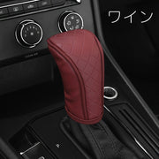 シフトノブカバー シフトレバーカバー ギアノブカバー 車 カー用品 レザー調 フェイクレザー 汚れ防止 傷防止 マジック テープ 面ファスナー 内装 ドレスアップ 高級感 おしゃれ かっこいい
