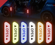 リフレクターシール 反射テープ 同色4枚セット 自動車用 ドア用ステッカー デカール 目印 夜間 悪天候 光に反射 追突防止 お知らせ 貼るだけ簡単 カー用品 カーアクセサリー