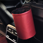 ゴミ箱 車用 カー用品 車内 車載 ごみ箱 折りたたみ 折り畳み 吊り下げ 筒型 コンパクト フェイクレザー レザー調 シンプル 便利 カーアクセサリー