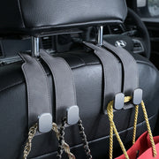 シートフック 単品 1個 荷物掛け 車用 カー用品 ヘッドレスト 引っ掛け スエード調 車内収納 カバン掛け 買い物袋 簡単取付け