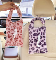 ティッシュケース ティッシュカバー 車載 吊り下げ カー用品 車用品 車内収納 ヒョウ柄 豹柄 かわいい ティッシュホルダー