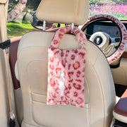 ティッシュケース ティッシュカバー 車載 吊り下げ カー用品 車用品 車内収納 ヒョウ柄 豹柄 かわいい ティッシュホルダー