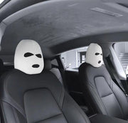 ヘッドレストカバー 単品 1枚 ヘッドレストキャップ 車載 車用 フロントシート用 運転席 助手席 汚れ防止 カー用品 カーアクセサリー 目出し帽 ユニーク 被せる