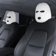ヘッドレストカバー 単品 1枚 ヘッドレストキャップ 車載 車用 フロントシート用 運転席 助手席 汚れ防止 カー用品 カーアクセサリー 目出し帽 ユニーク 被せる