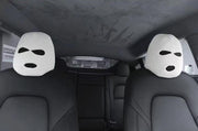 ヘッドレストカバー 単品 1枚 ヘッドレストキャップ 車載 車用 フロントシート用 運転席 助手席 汚れ防止 カー用品 カーアクセサリー 目出し帽 ユニーク 被せる