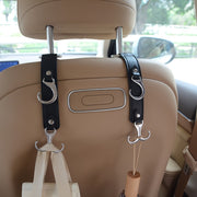 ヘッドレストフック シートフック 同色2個セット スリーフック 荷物掛け カー用品 車用品 荷掛け ゴミ袋 買い物袋 カーアクセサリー カーフック 車内収納 引っ掛け 後部座席 車載 省スペース ホルダー シンプル おしゃれ かっこいい スタイリッシュ カジュアル
