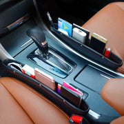 車用 シートポケット サイド収納ボックス レザー風 車載カー用品 運転席 助手席 コンソール隙間活用 大容量 落下防止 小物入れ