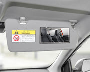 車用ルームミラー サンバイザーミラー 化粧鏡 粘着式 貼り付けタイプ 長方形 四角形 シンプル 化粧 メイク 車 自動車 車内 サンバイザー ミラー 鏡 取り付け 後付け