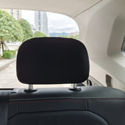 ヘッドレストカバー 車載 ヘッドレストキャップ フロントシート用 後部座席用 汚れ防止 傷防止 カー用品 車内装飾 被せるタイプ 洗濯可 ブラック ホワイト 無地