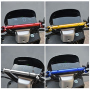 ハンドルブレース バイク ハンドル バイク用品 部品 パーツ ハンドルパーツ ハンドルバー ハンドルマウント 後付け 工具付き スマホ アクションカメラ 取付可能 頑丈 お洒落 定番 光沢 かっこいい カスタマイズ