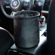 ゴミ箱 折りたたみ式 吊り下げ 防水 ダストボックス 車用 カー用品 収納バッグ ホルダー レザー調 無地 単色 シンプル コンパクト