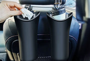 車用傘ホルダー 車内収納用品 カー用品 カーアクセサリー アンブレラケース 折りたたみ傘入れ 傘立て 車載 吊り下げ式 収納 ごみ入れ 小物入れ ヘッドレスト 防水 水滴対策 後部座席 多用途 ドリンクホルダー フック 取り付け簡単 単色 無地 便利グッズ 黒