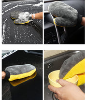 洗車グローブ 洗車用スポンジ ハンドモップ ウォッシュミット 両面 ふかふか ふさふさ ふわふわ ウォッシング 汚れ取り 拭き取り 車 カー用品 洗浄 清掃 掃除