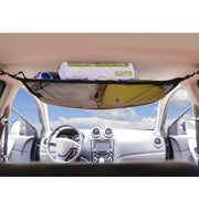 天井収納ネット 車用 車載用 ヘッドスペース ルーフネット メッシュ 荷物 小物入れ ジッパー 取り付け簡単 収納 車内 カー用品