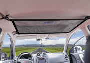 天井収納ネット 車用 車載用 ヘッドスペース ルーフネット メッシュ 荷物 小物入れ ジッパー 取り付け簡単 収納 車内 カー用品