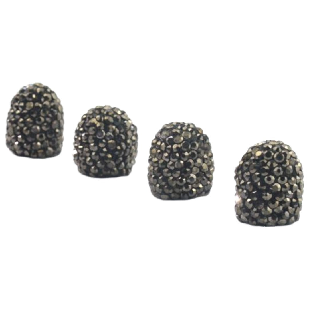 エアバルブキャップ 4個入り タイヤバルブキャップ バルブカバー カー用品 ラインストーン キラキラ ドレスアップ 装飾 カスタム 車用 自動車 バイク エアーバルブ
