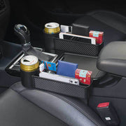 シートサイドポケット 車用収納ポケット 隙間収納 車載 自動車 ドリンクホルダー 小物入れ 仕切り スマホ 黒 ブラック 便利 カー用品 グッズ アクセサリー