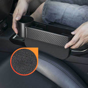 シートサイドポケット 車用収納ポケット 隙間収納 車載 自動車 ドリンクホルダー 小物入れ 仕切り スマホ 黒 ブラック 便利 カー用品 グッズ アクセサリー