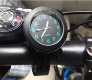 バイククロック バイク用 自転車用 時計 アナログ時計 ハンドル 取り付け ミニサイズ 夜光 光る 電池式 かわいい おしゃれ アクセサリー カスタマイズ DIY