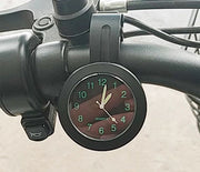 バイククロック バイク用 自転車用 時計 アナログ時計 ハンドル 取り付け ミニサイズ 夜光 光る 電池式 かわいい おしゃれ アクセサリー カスタマイズ DIY