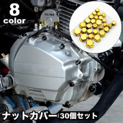 ナットカバー 30個セット ボルトキャップカバー ねじナットカバーキャップ バイク オートバイ 汎用 装飾 ドレスアップ カスタムパーツ