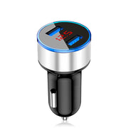 シガーソケット カー用品 USB 2口 2連 充電 充電器 かっこいい シンプル おしゃれ カーチャージャー 自動車 車載 車用 USBポート スマホ充電器 接続 ライト