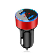 シガーソケット カー用品 USB 2口 2連 充電 充電器 かっこいい シンプル おしゃれ カーチャージャー 自動車 車載 車用 USBポート スマホ充電器 接続 ライト