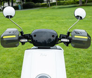 ハンドルガード バイク用 スクーター用 ナックルガード ハンドルカバー ハンドカバー 雨除け 風よけ 防寒 防護 反射テープ付き バイザー シェルター 左右セット シンプル バイクグッズ