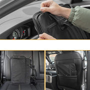 カーテーブル フロントテーブル 車載トレイ 折りたたみ式 PC ノートパソコン テーブル トレイ ドリンクホルダー ポケット ハンドル設置 高さ調節可能 持ち手付き 持ち運び コンパクト 小物置き 便利 シンプル ブラック