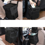 車用ゴミ箱 車載 カー用品 車用品 吊り下げ ダストボックス ゴミ入れ 小物入れ 2WAY 車内収納 折りたたみ ヘッドレスト
