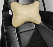 ネッククッション 車用クッション 首用 単品 首枕 カー用品 車用品 カーアクセサリー フェイクレザー ネックパッド ネックピロー ヘッドレスト ステッチ 取り付け簡単 負担軽減 通気性 ゴムベルト 中綿入り ふわふわ おしゃれ かっこいい スマート シンプル 黒 茶 ベージュ 灰