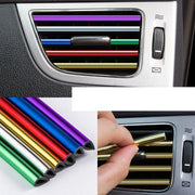 車用 ルーバーモール 10本セット カーアクセサリー カー用品 パーツ 内装 カバー カスタム ドレスアップ エアコン吹き出し口