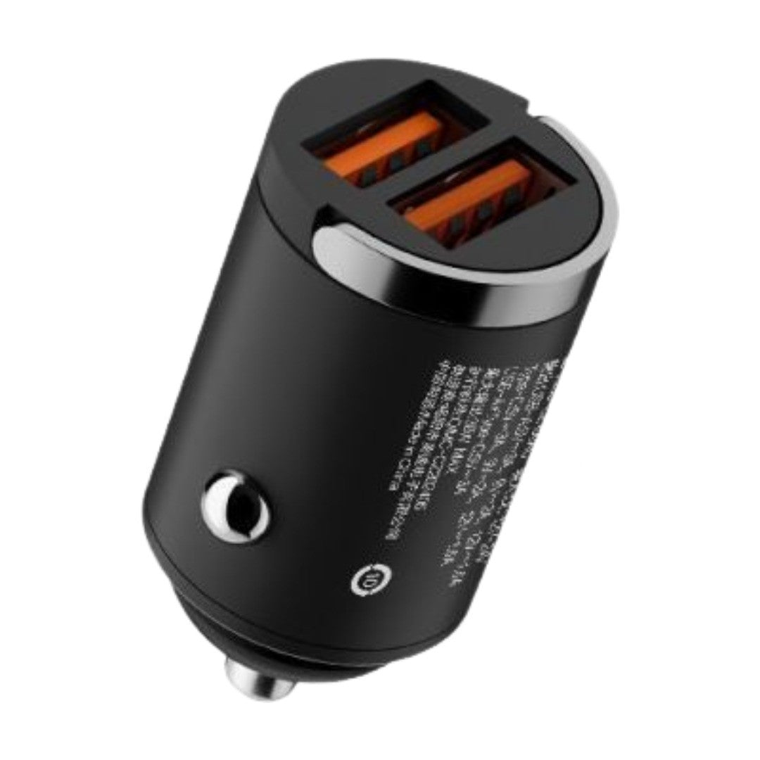 シガーソケット 車載充電器 車用 2ポート 単品 急速充電 3.0A USB-A Type-C デュアルポート 12V 24V コンパクト 軽量 ブラック