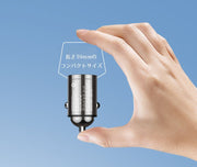 シガーソケット 車載充電器 車用 2ポート 単品 急速充電 3.0A USB-A Type-C デュアルポート 12V 24V コンパクト 軽量 ブラック