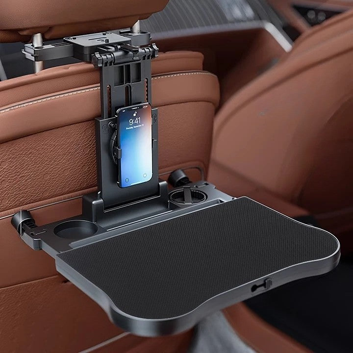 カーテーブル 折りたたみ 簡易テーブル 車載用 フロントテーブル ドリンクホルダー 商品画像2