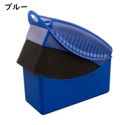 タイヤワックススポンジ 洗車スポンジ 車用品 カー用品 タイヤ用 ケース付き 蓋付き フタ付き メンテナンス用品 洗車用品 洗車グッズ 汚れ落とし ワックス ホコリ取リ コンパクト