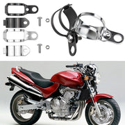 ヘッドライトステー 1ペア 2個セット 左右セット 取付ボルト付き バイク用品 ウインカーステー ヘッドライトブラケット ヘッドライトホルダー 金属製 後付け バイクアクセサリー シンプル ブラック シルバーカラー
