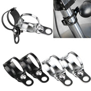 ヘッドライトステー 1ペア 2個セット 左右セット 取付ボルト付き バイク用品 ウインカーステー ヘッドライトブラケット ヘッドライトホルダー 金属製 後付け バイクアクセサリー シンプル ブラック シルバーカラー