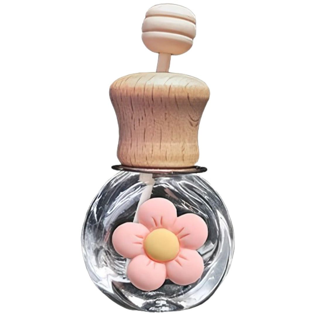 アロマディフューザー瓶 車載 カー用品 車用芳香剤ケース 容量8ml クリップ式 取付簡単 エアコン吹き出し口 花 香水瓶 詰め替え容器