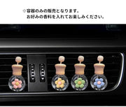 アロマディフューザー瓶 車載 カー用品 車用芳香剤ケース 容量8ml クリップ式 取付簡単 エアコン吹き出し口 花 香水瓶 詰め替え容器