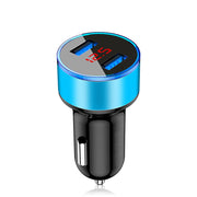 シガーソケット カー用品 USB 2口 充電 充電器 カーチャージャー 光る ライト 自動車 車載 車用 USBポート スマホ充電器 接続 シンプル おしゃれ