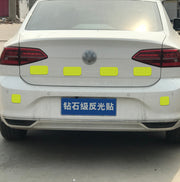 反射テープ 同色10枚セット蛍光反射シール ステッカー リフレクター 反射板 装飾 車 クルマ バイク 自転車 夜間 警告 安全 事故防止 シンプル 長方形 便利