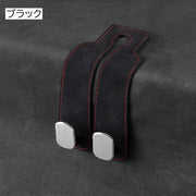 シートフック ヘッドレストフック 車用 カー用品 荷物掛け 荷掛け バッグハンガー 車内収納 ホルダー 車内アクセサリー 後部座席 シート裏 ゴミ袋掛け 買い物袋掛け かばん掛け 取り付け簡単 ダブルフック おしゃれ レザー調 ステッチ 単品 シンプル スマート 省スペース 便利グッズ