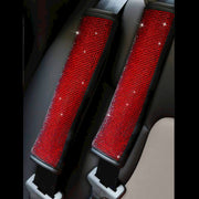 シートベルトカバー 単品 1個 肩当てパッド ショルダーパッド ラインストーン キラキラ 車用品 取り付け簡単 傷防止 保護カバー