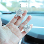 カーアクセサリー ルームミラー用 飾り 車載 車用品 チェーン ライトストーン ぶら下げ 吊り下げ きらきら かわいい おしゃれ