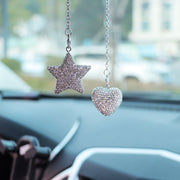 カーアクセサリー ルームミラー用 飾り 車載 車用品 チェーン ライトストーン ぶら下げ 吊り下げ きらきら かわいい おしゃれ